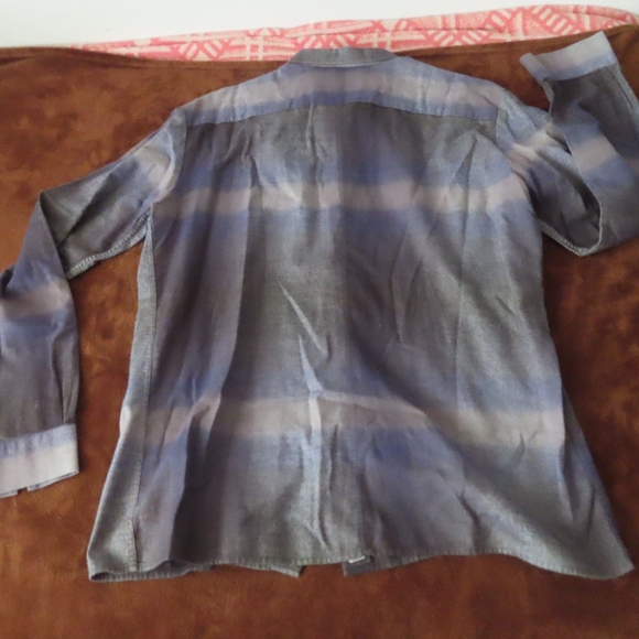 Stephan Schneider Mens Multicolor Plaid Cotton Long Sleeve Button-Up Shirt 7 - Picture 4 of 5